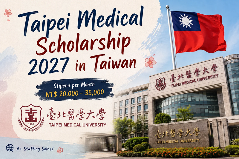 Taipei Medical Scholarship 2027 in Taiwan: Eligibility, Benefits & How to Apply