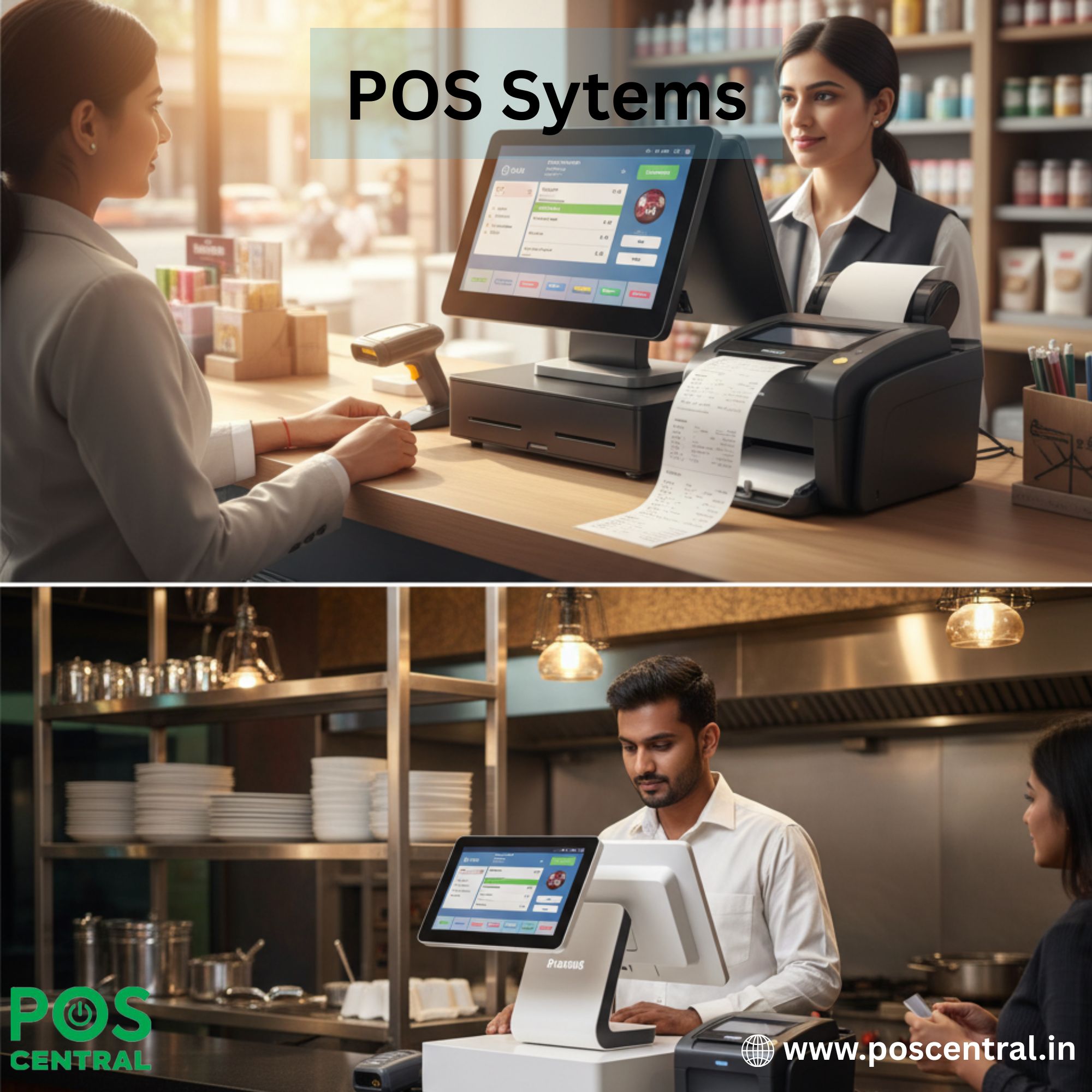 Modern retail and restaurant checkout using POS systems in India