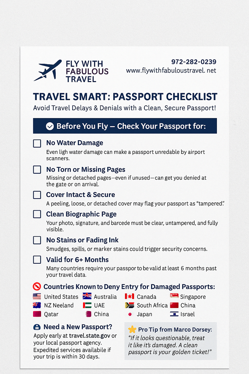 Extremely Strict Countries on Damaged Passports