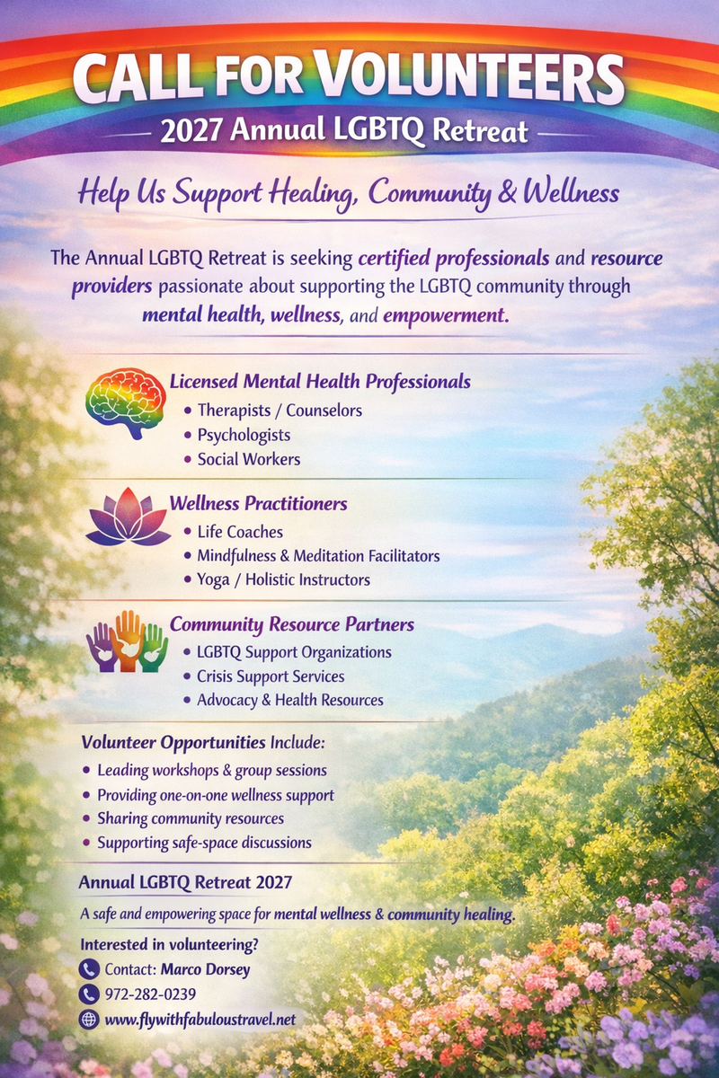 Volunteers for Annual LGBTQ Retreat 2027