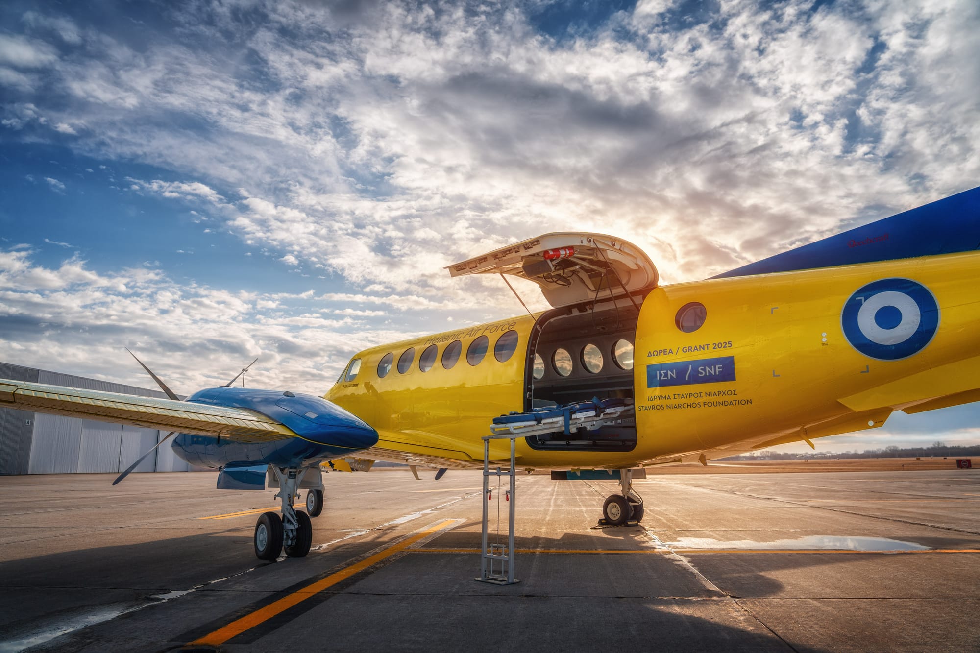 EL MINISTERIO GRIEGO DE SALUD PÚBLICA RECIBE UNA KING AIR 360C MEDICALIZADA