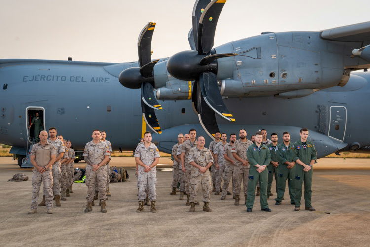 DESPEGA DE LA BASE AÉREA DE ZARAGOZA UN A400M DEL  ALA 31 RUMBO A LA MISIÓN DE POLICIA AÉREA DEL BÁLTICO.