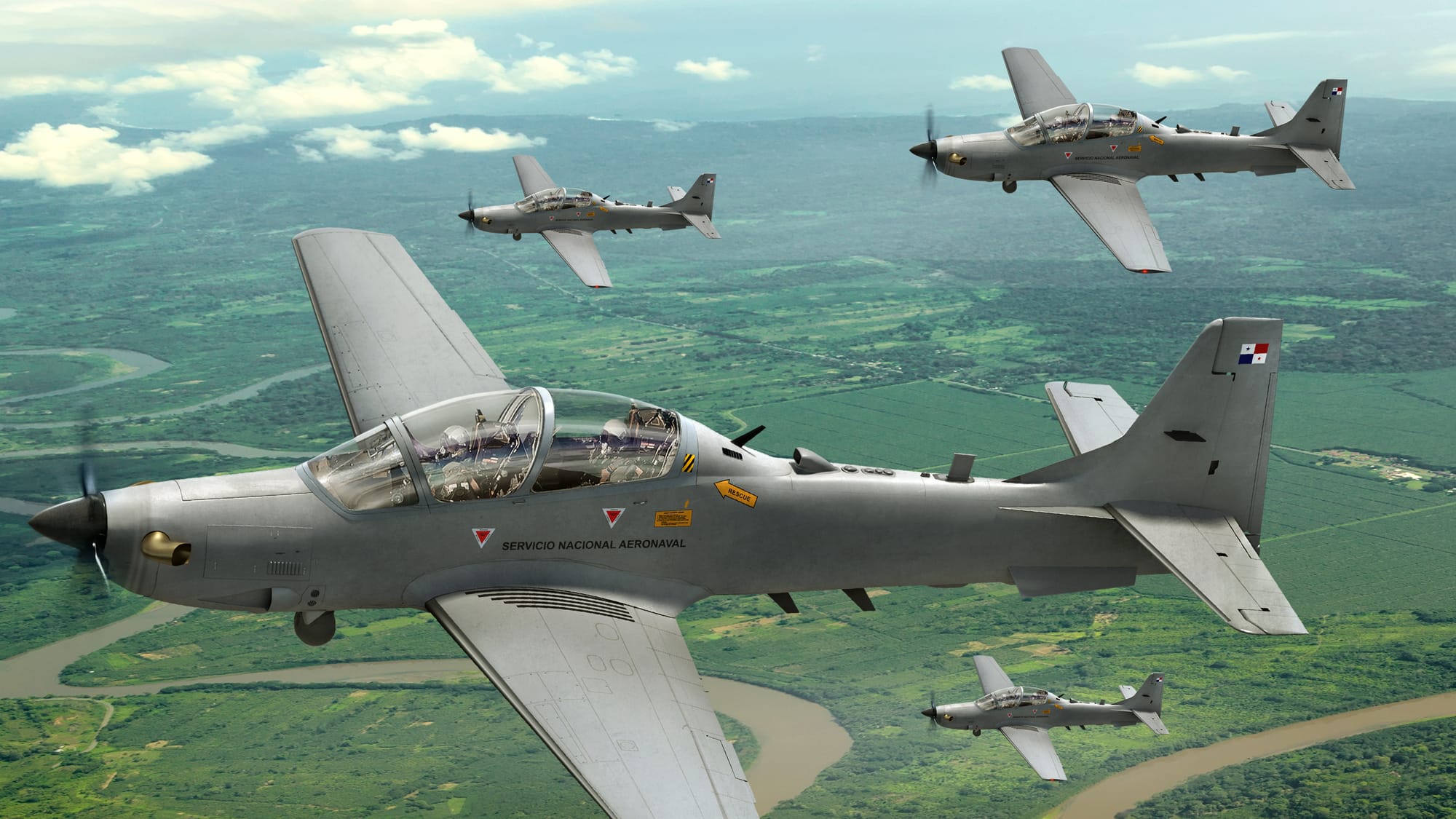 PANAMÁ FIRMA CONTRATO PARA LA ADQUISICIÓN DEL SUPER TUCANO COMO NUEVA PLATAFORMA DEL SERVICIO NACIONAL AERONAVAL