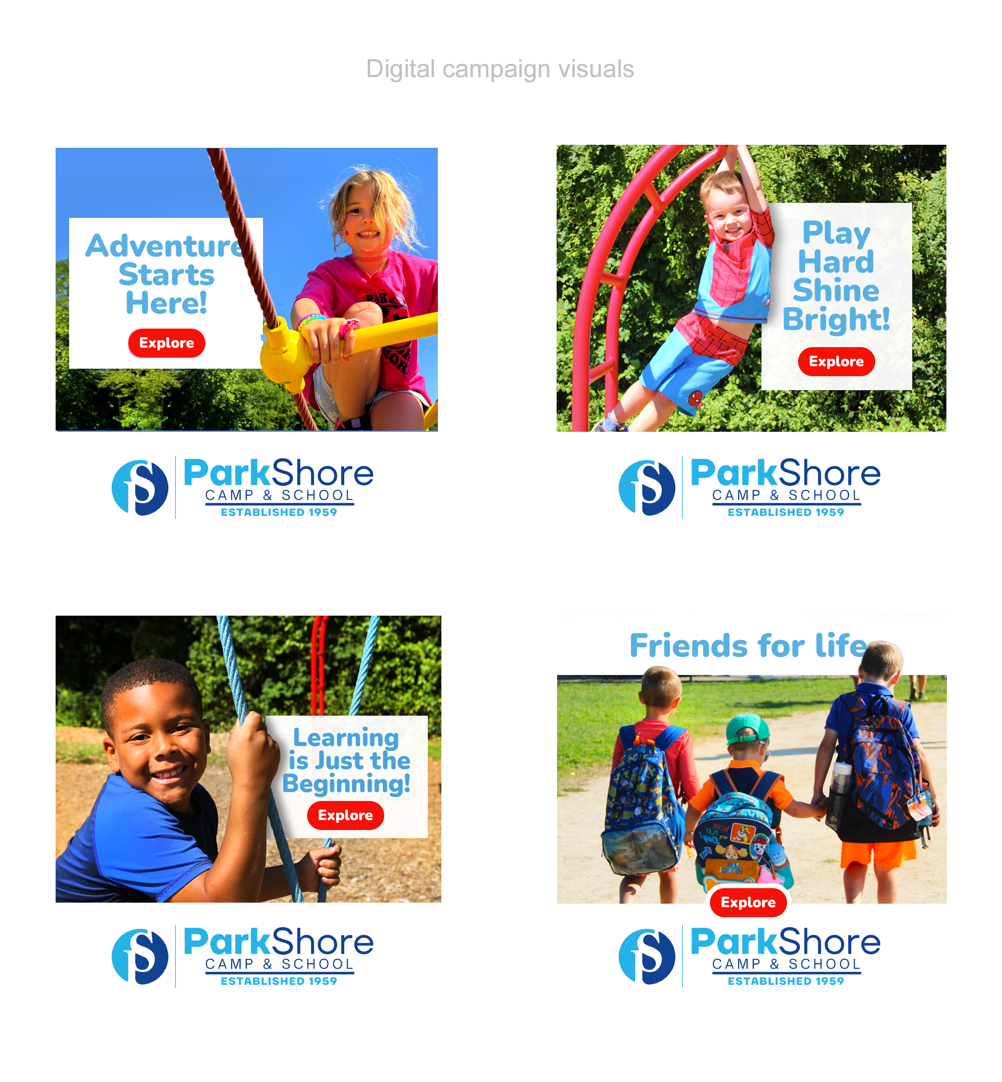 Website design, with social creative.