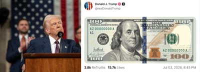 Trump to Become First Sitting US President With Signature on US Currency
