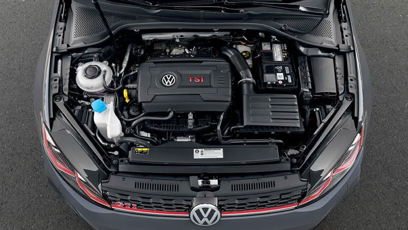 2020-Volkswagen-Golf-GTI-TCR engine bay Via CarsGuide.