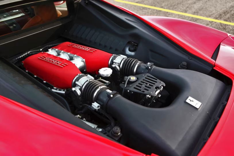 Ferrari 458 Italia engine.