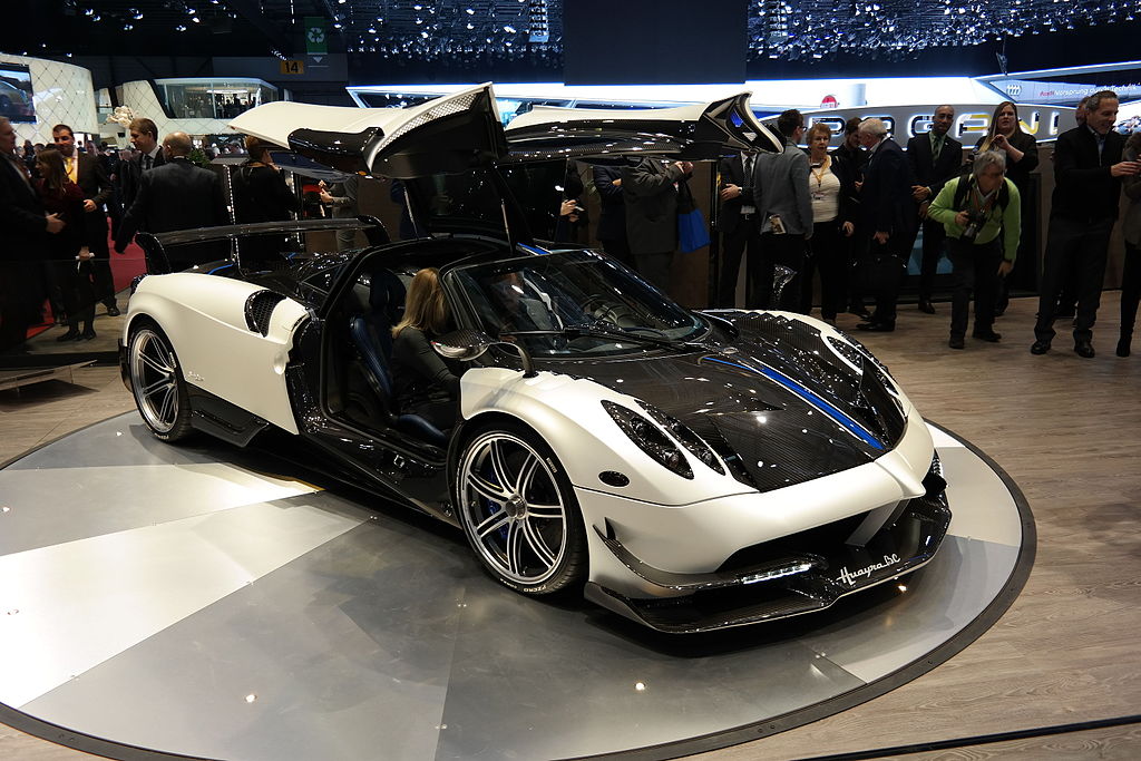 Top 20 rarest cars in the world - Pagani Huyra BC at the Geneva_Motor_Show Norbert Aepli via Wikimedia.