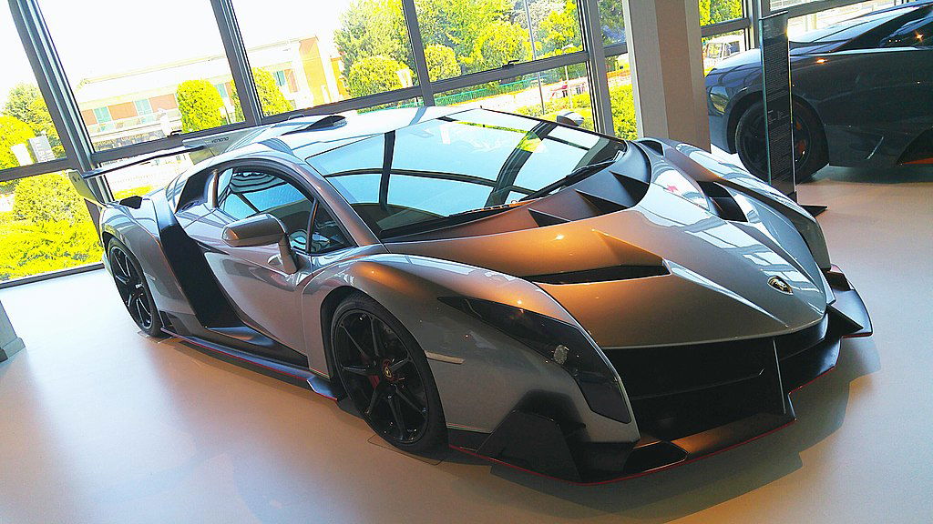 The rarest cars - Lamborghini_Veneno Alang 68 via Wikimedia.