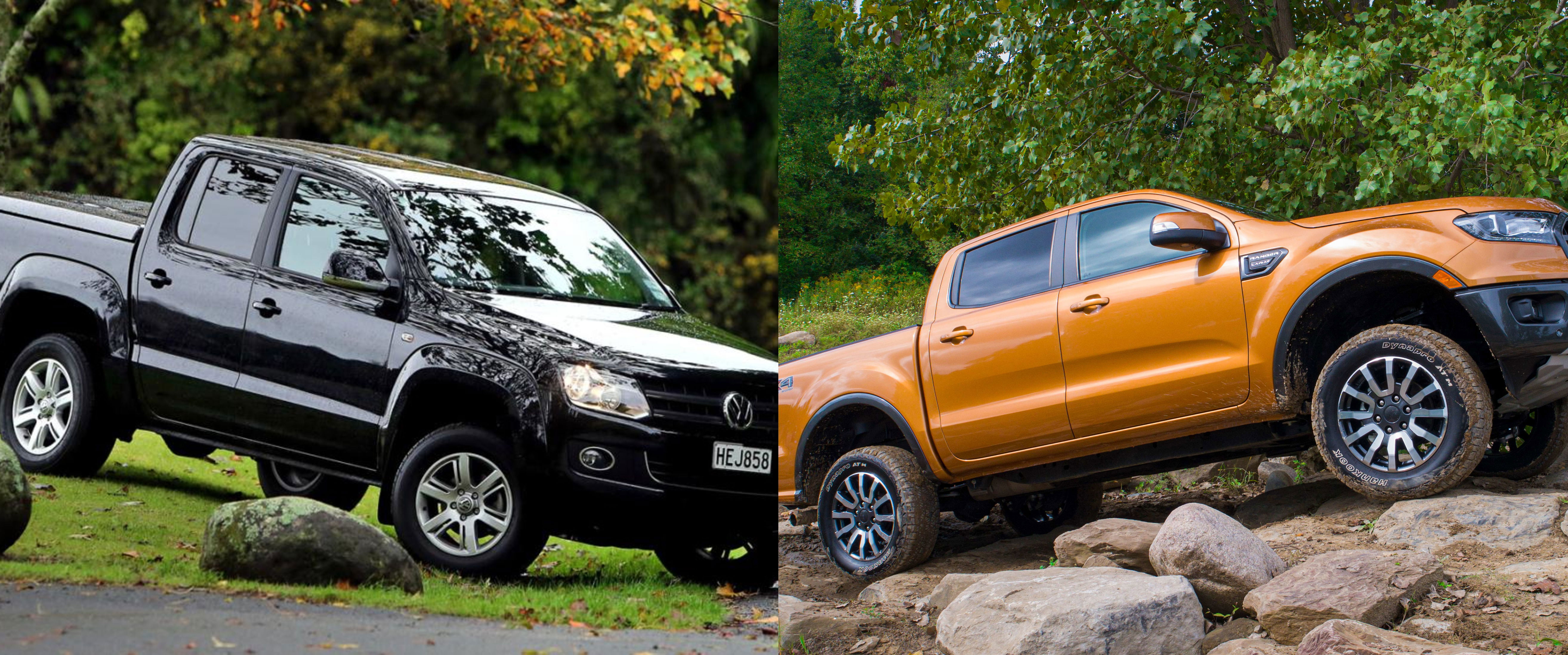 2020 Volkswagen Amarok vs Ford Ranger suspension system.