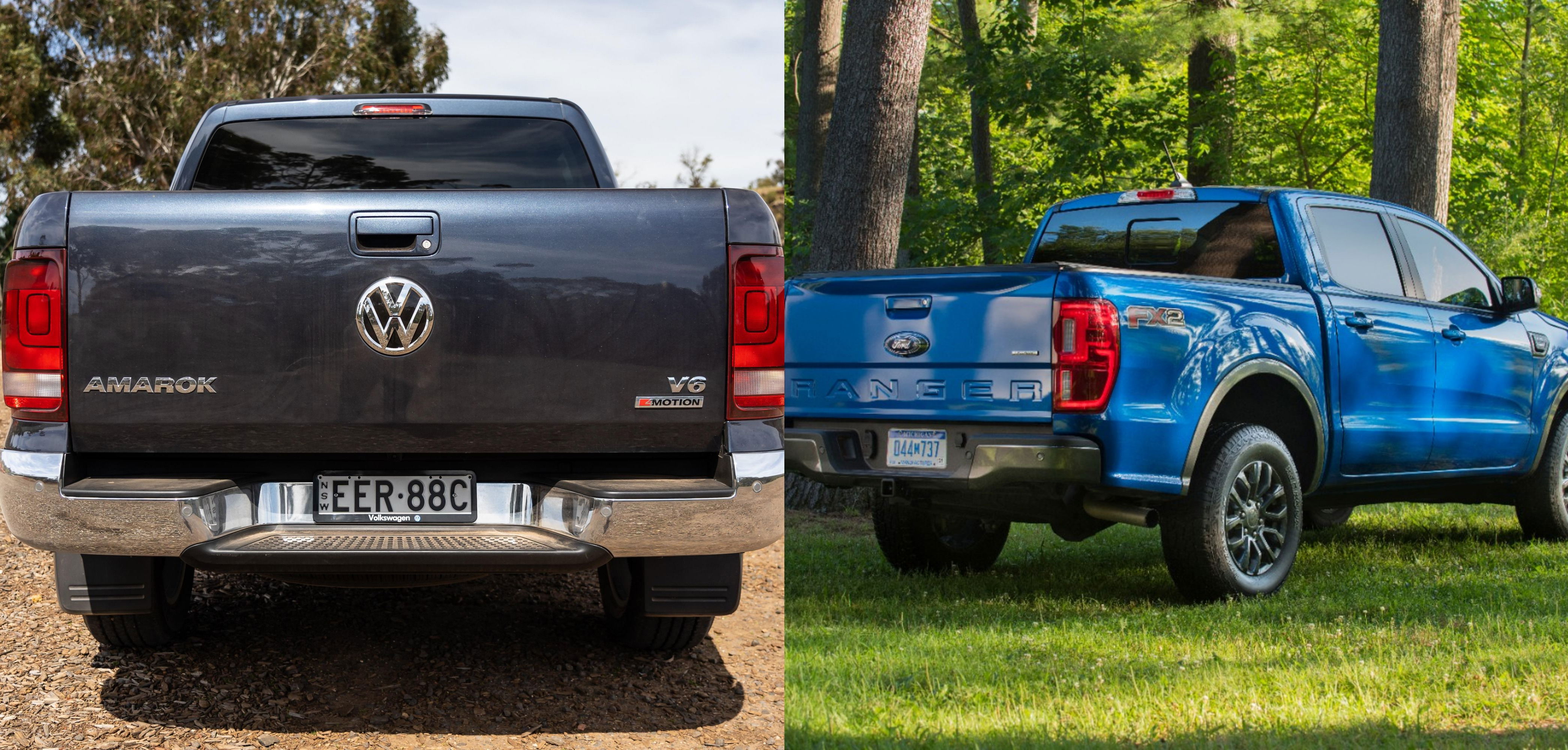 2020 Volkswagen Amarok versus Ford Ranger pricing.