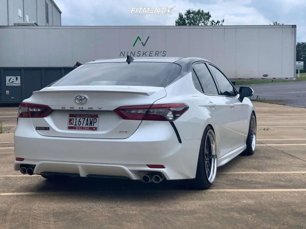 2021 Toyota Camry SE and XSE rear Via Fitment Industries.