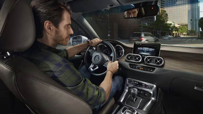 Mercedes-Benz X-Class infotainment.