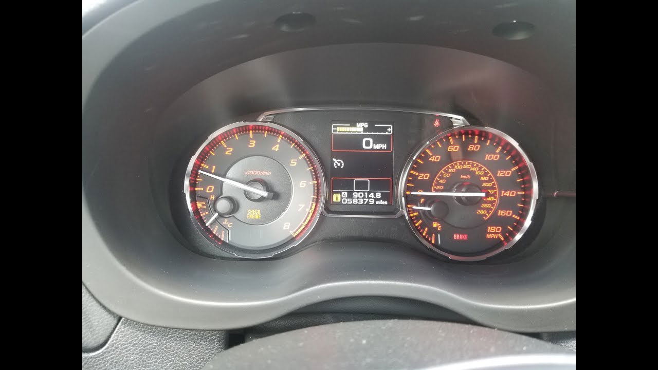 2015 Subaru WRX check engine light Lou's WRX via YouTube.