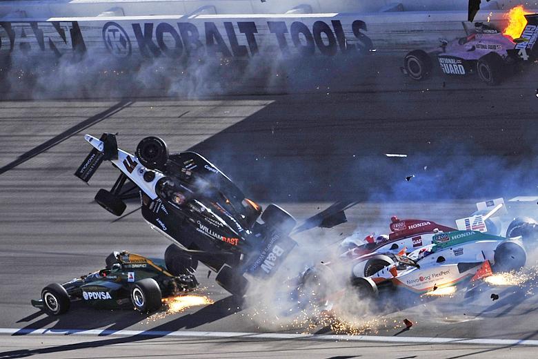 Dan Wheldon's accident via The Times.