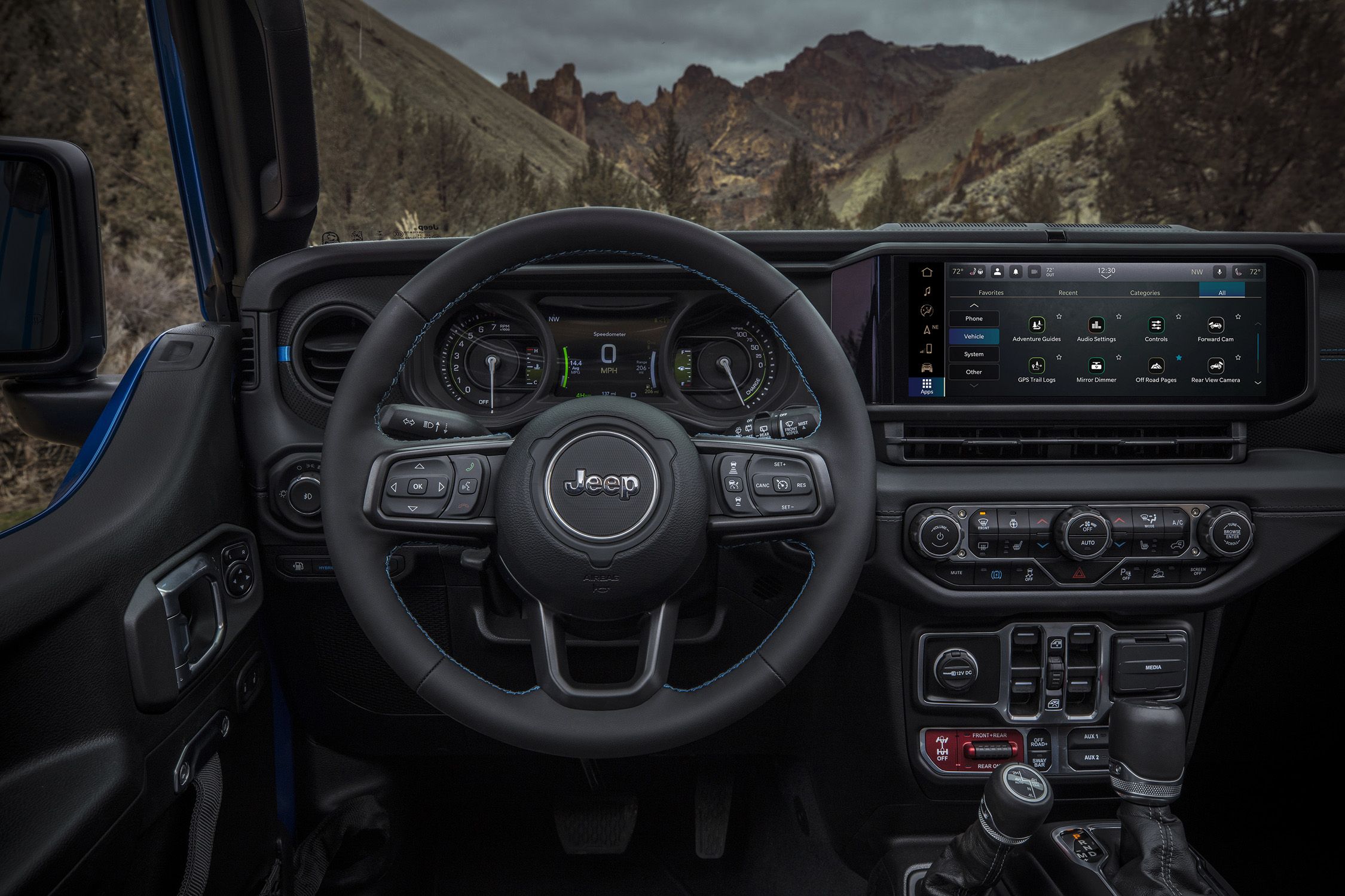 2024 Jeep Wrangler 4xe interior.