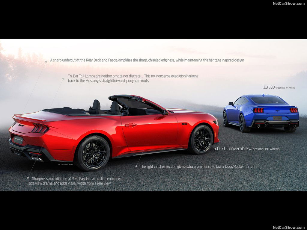 2024  Ford Mustang Coupe and Convertible.