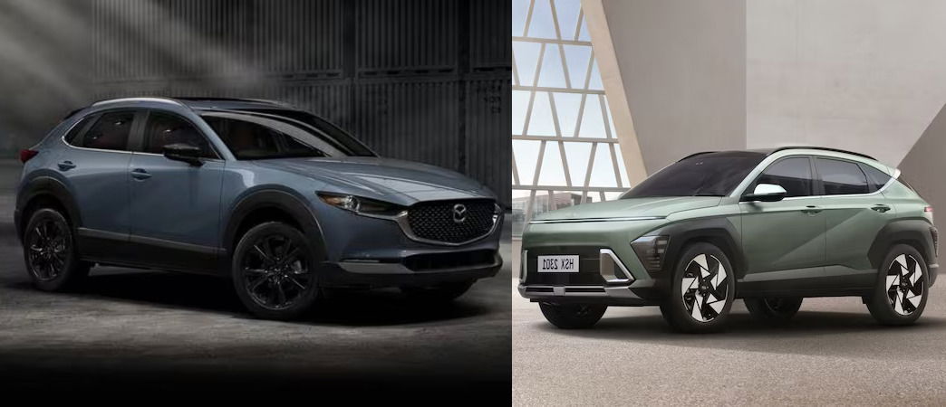 2023 Mazda CX-30 versus Hyundai Kona.