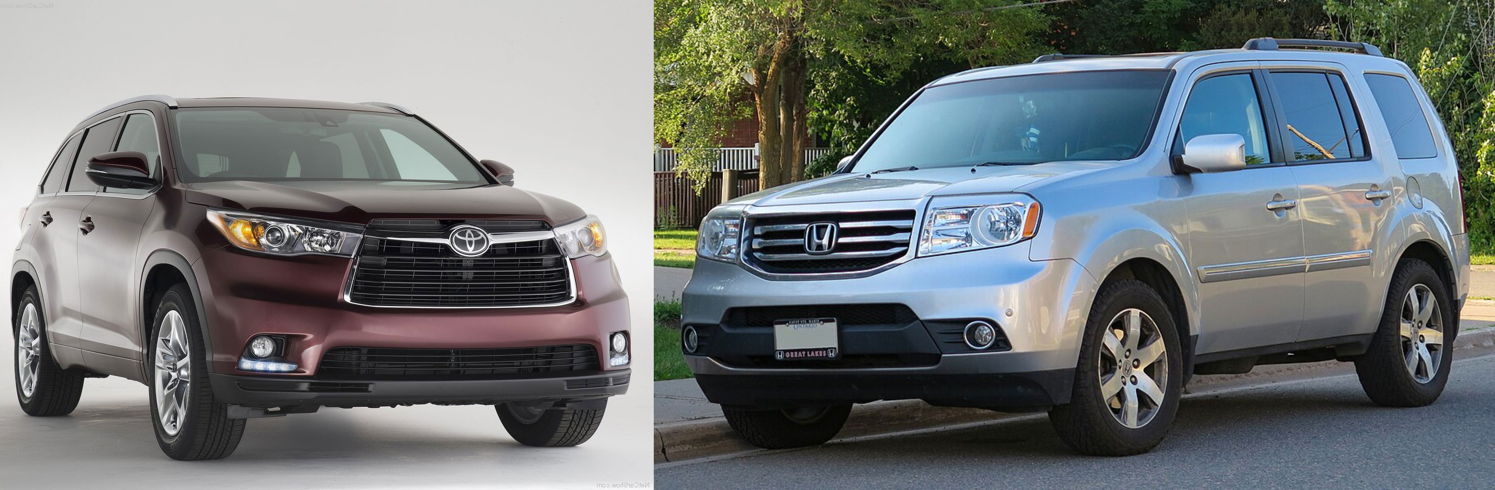 2014 Toyota Highlander versus Honda Pilot.