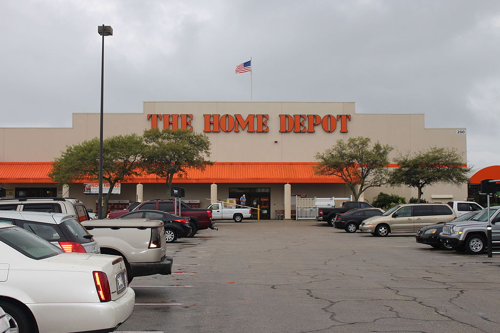 Sleeping overnight at a Home Depot parking lot.