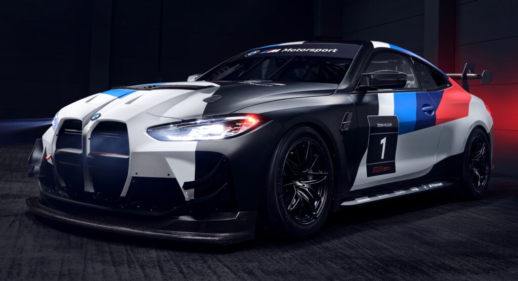 BMW M4 GT4 racing car.