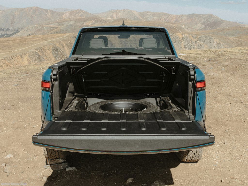 Rivian R1T truck bed.