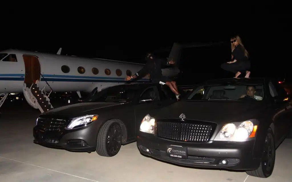 Nicki Minaj's matte-black Maybach.