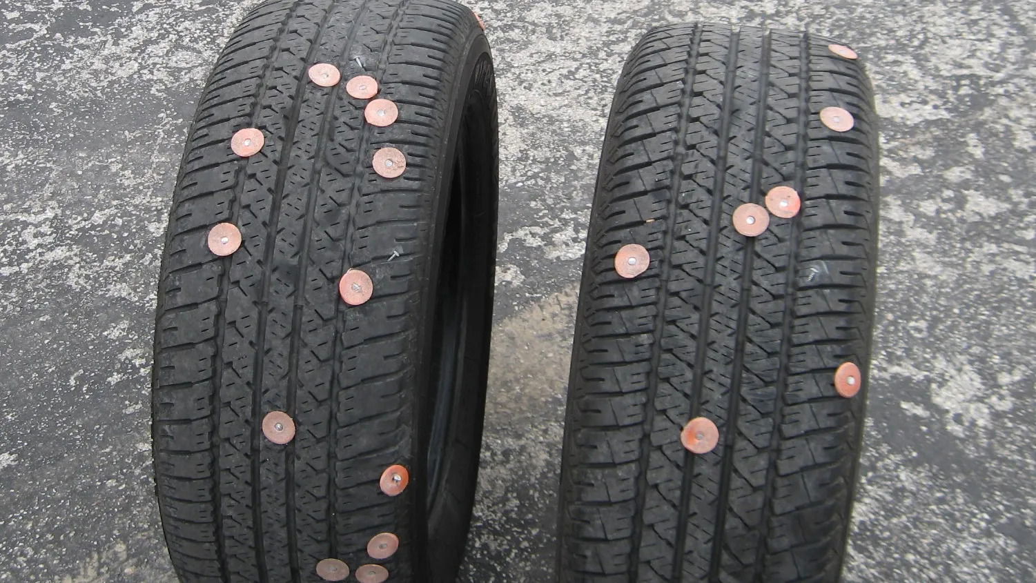 Putting nails in a tire do not improve traction.