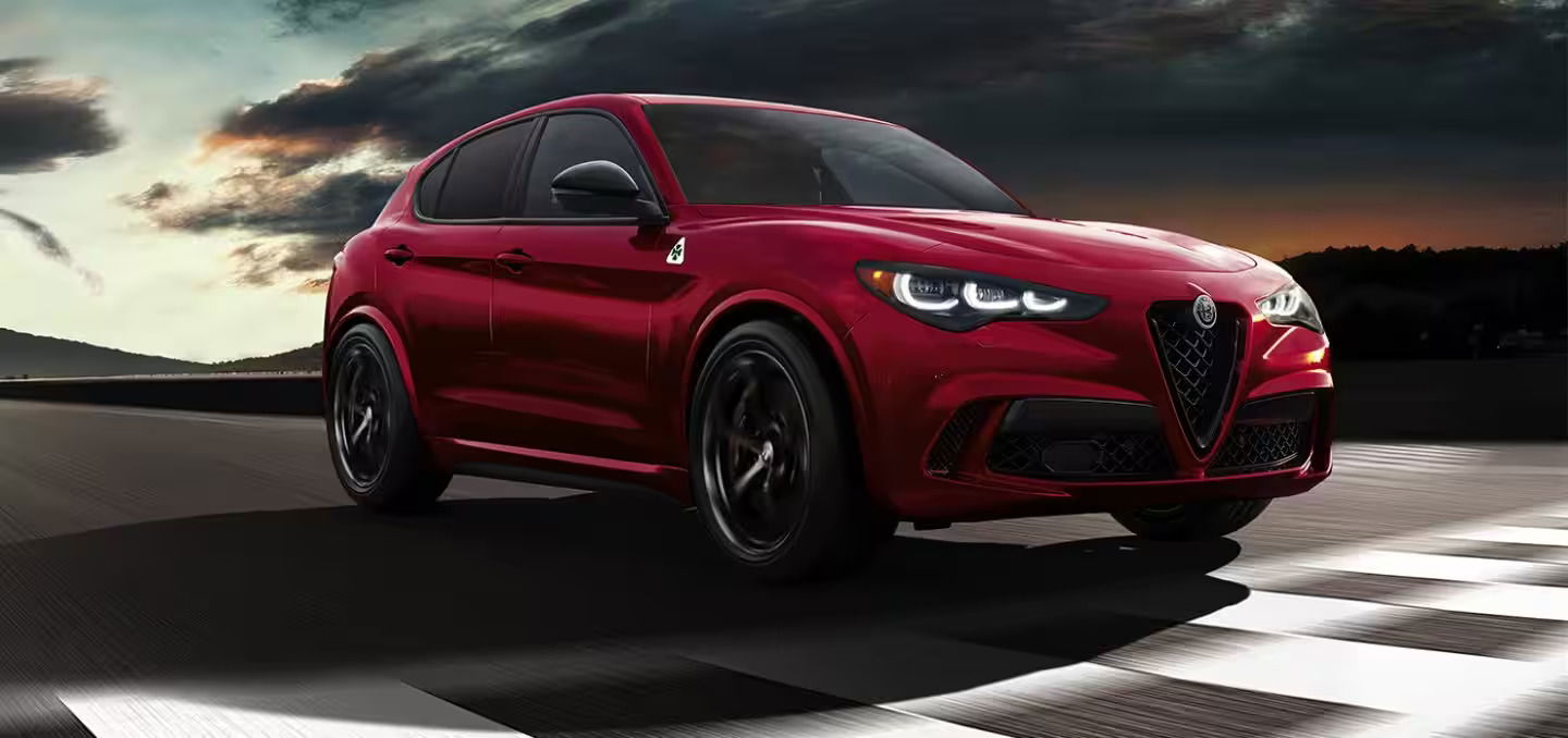 2024 Alfa Romeo Stelvio Quadrifoglio V6 engine.