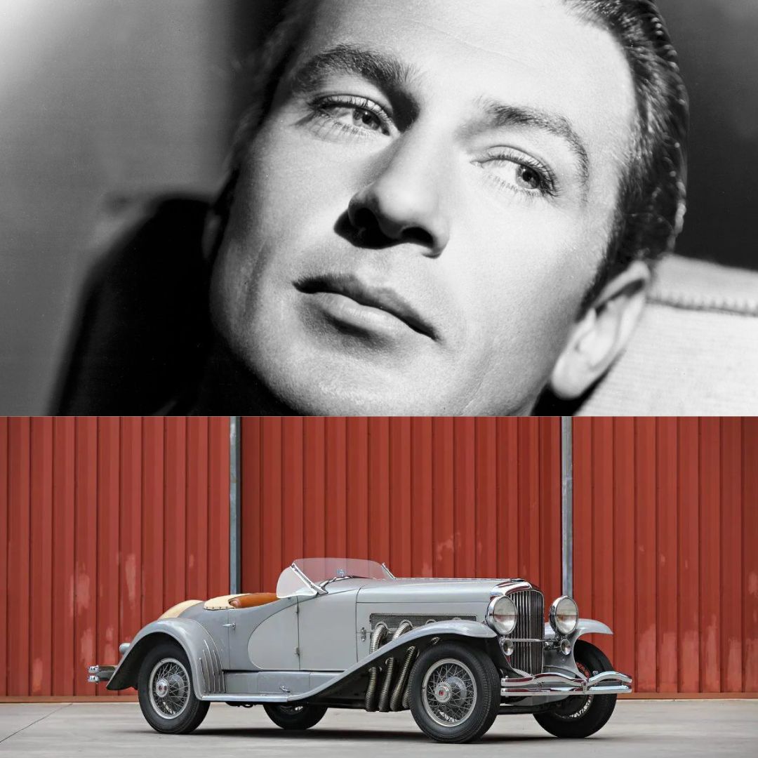 Gary Cooper and his 1935 Duesenberg SSJ.