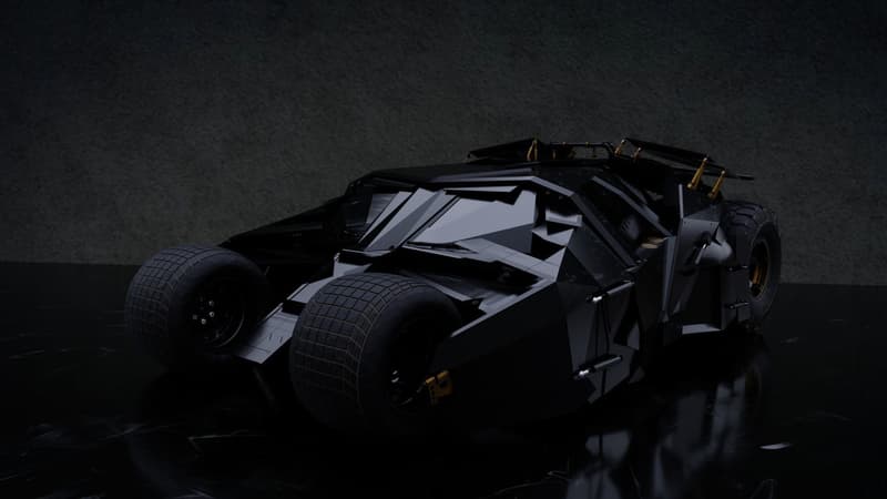 Warner Bros' Batman Batmobile replica produces over 500 horsepower.