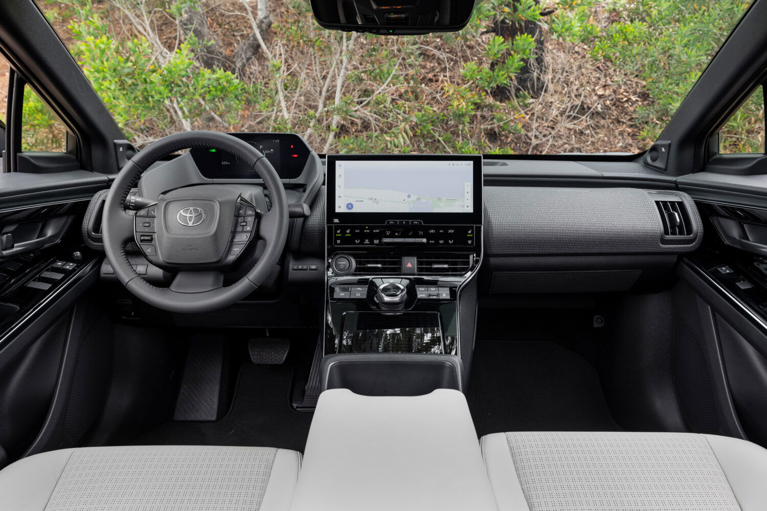 2025 Toyota bZ4X interior cockpit/dashboard.