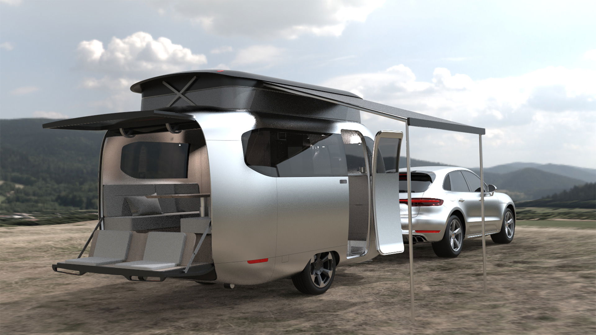 Porsche x Airstream is the first garageable RV.