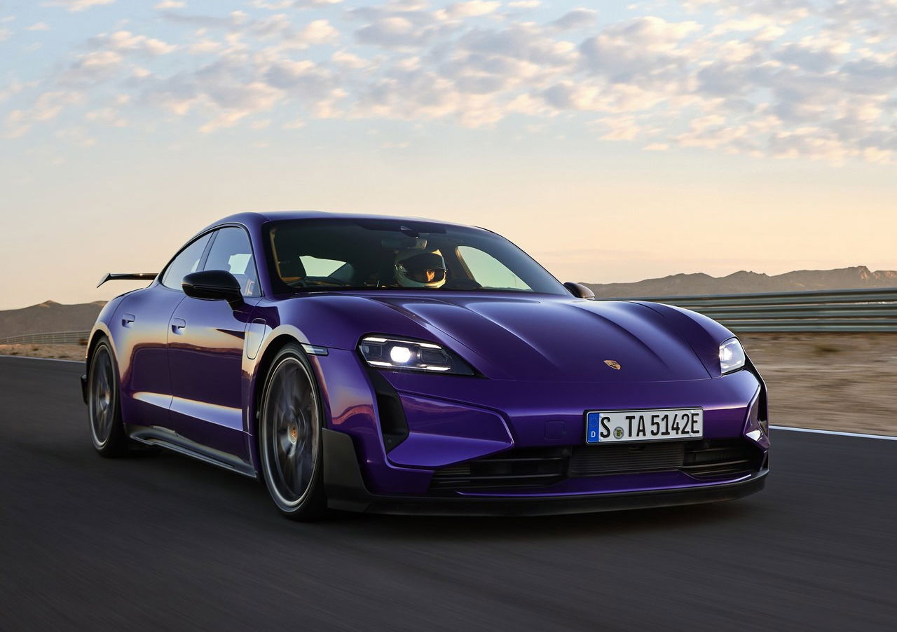 Fastest sedans: 2025 Porsche Taycan Turbo GT.