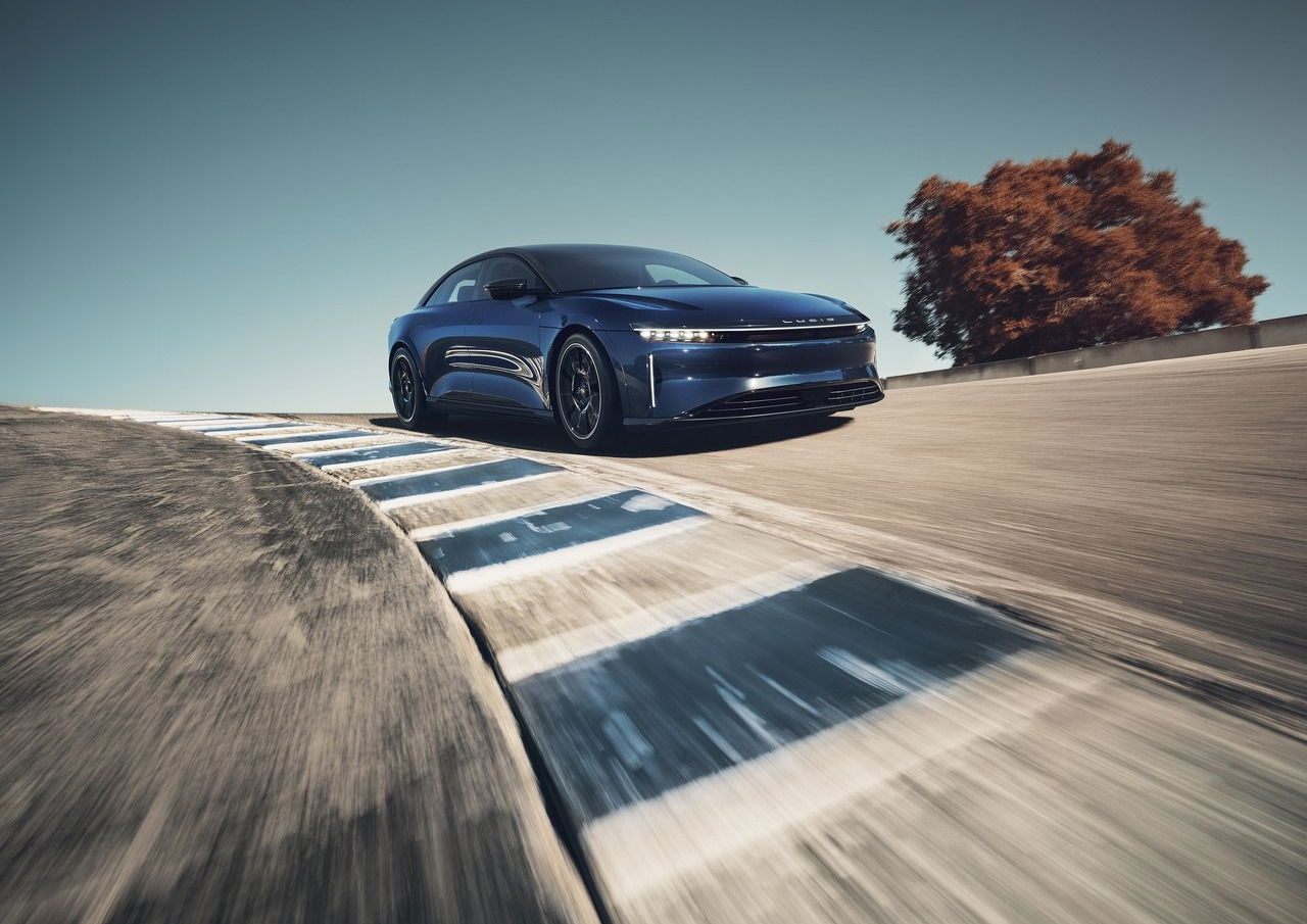 Fastest sedans in the world in 2025: 2024 Lucid Air Sapphire.