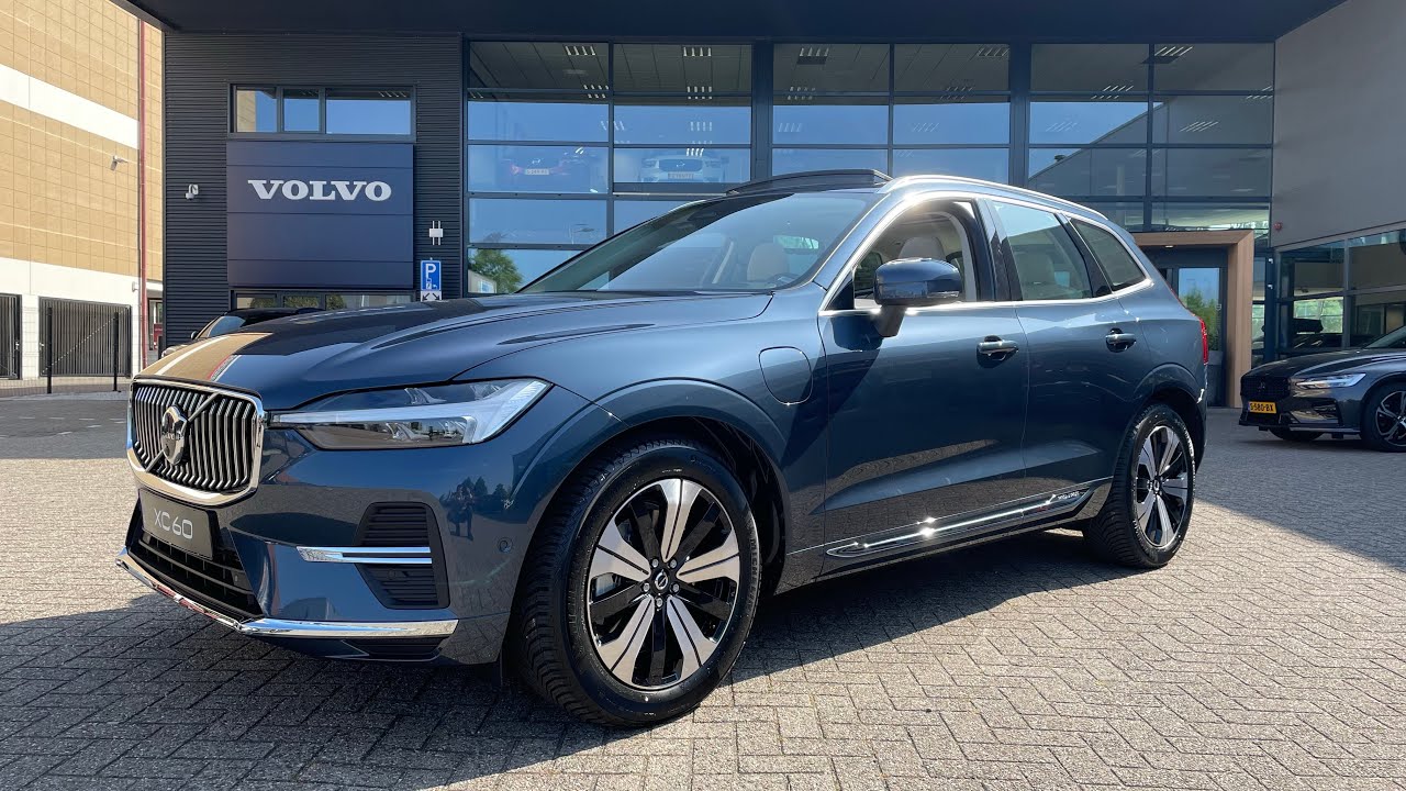 2024 volvo xc60 recharge in denim blue.