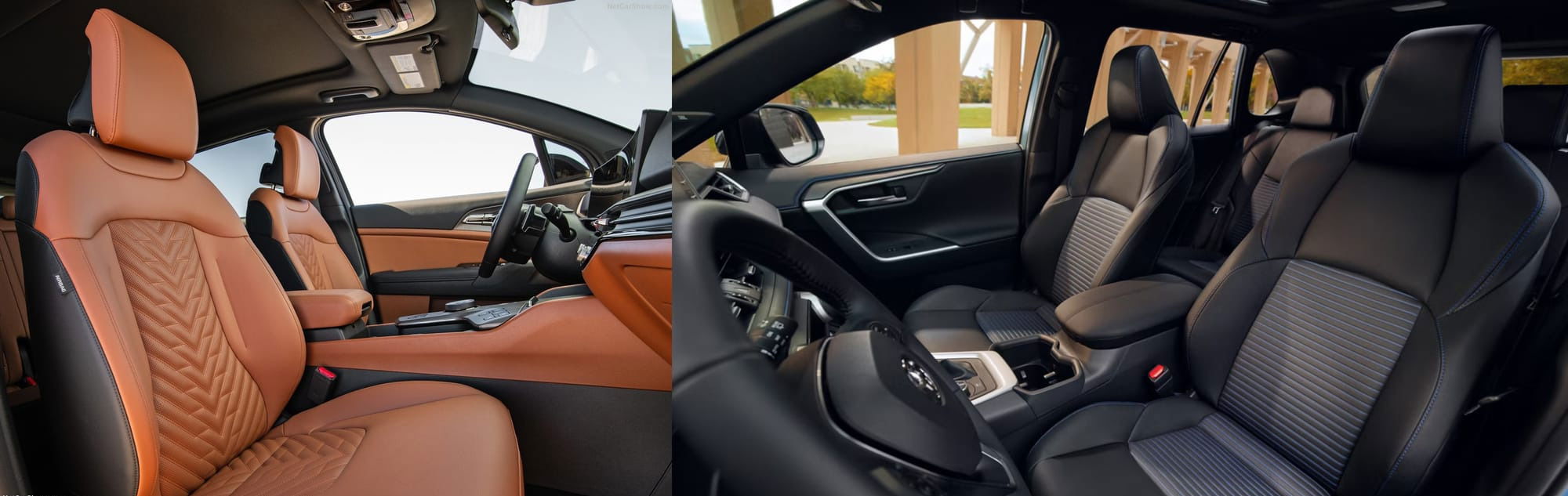 Toyota RAV4 versus Kia Sportage interior.