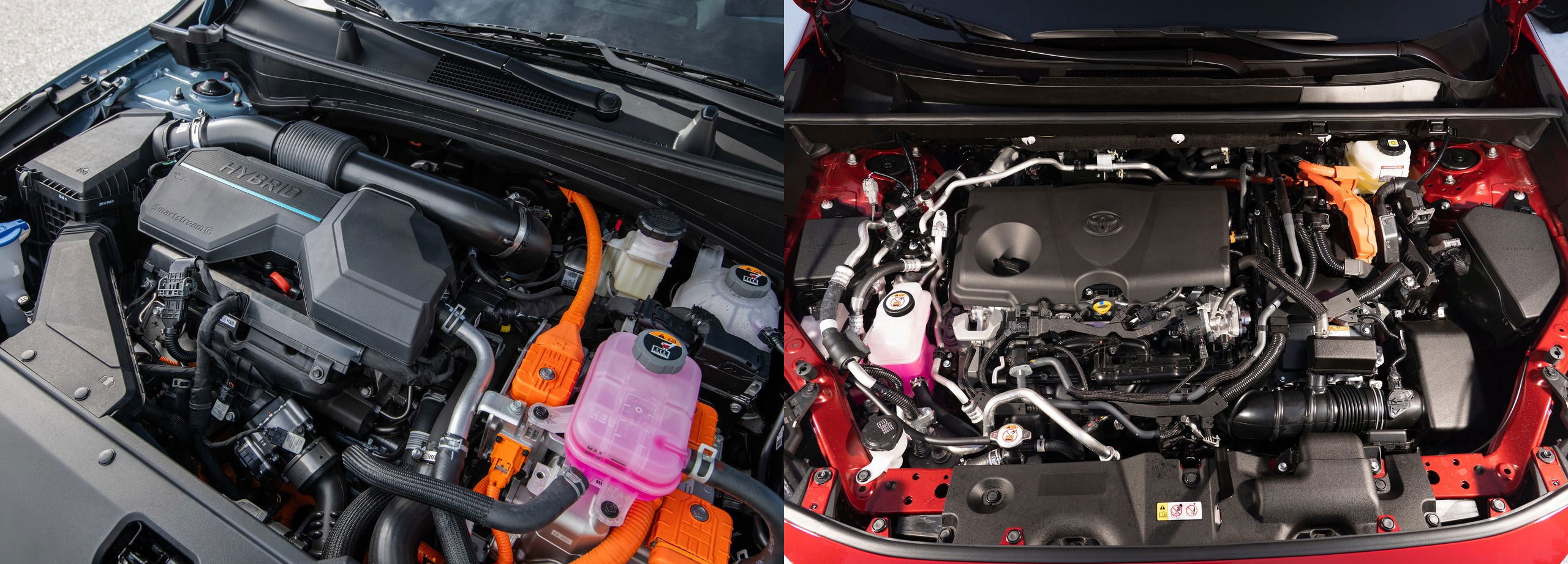 Toyota RAV4 and Kia Sportage engine comparison.