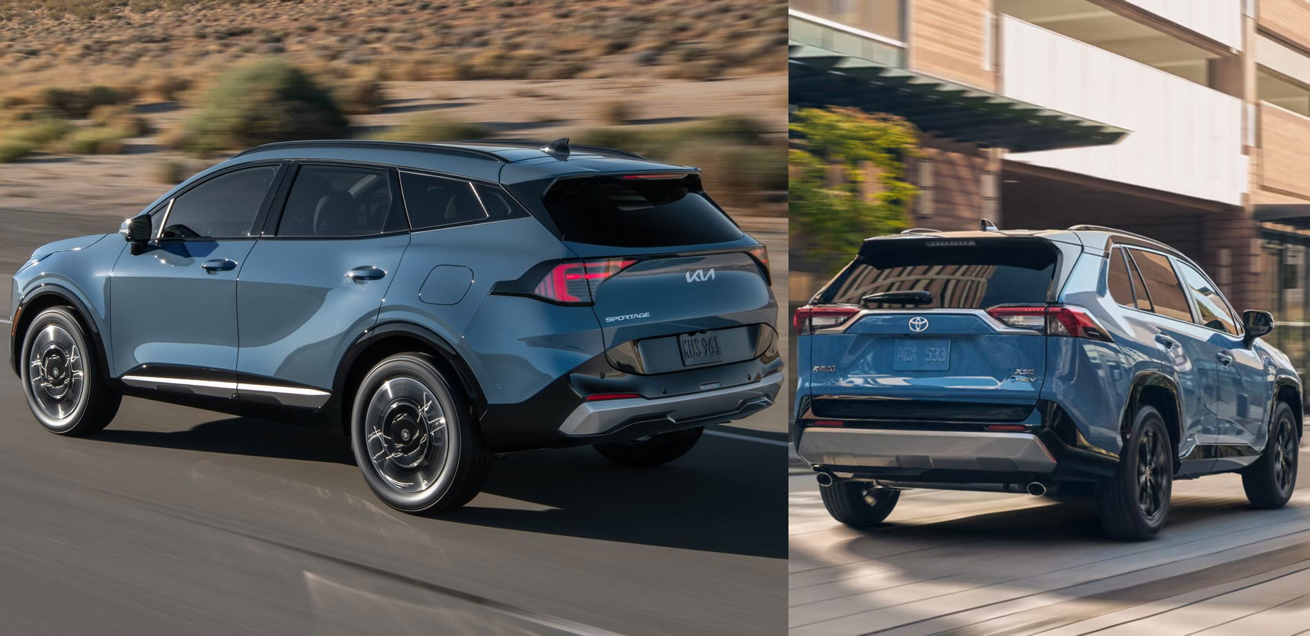 Kia Sportage versus Toyota RAV4 safety ratings.