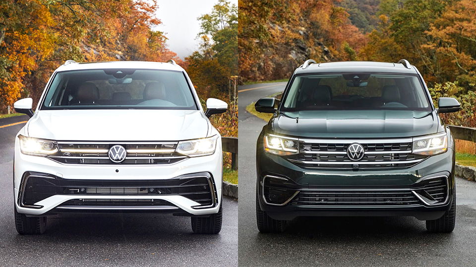 Volkswagen Atlas versus Volkswagen Tiguan trim levels.