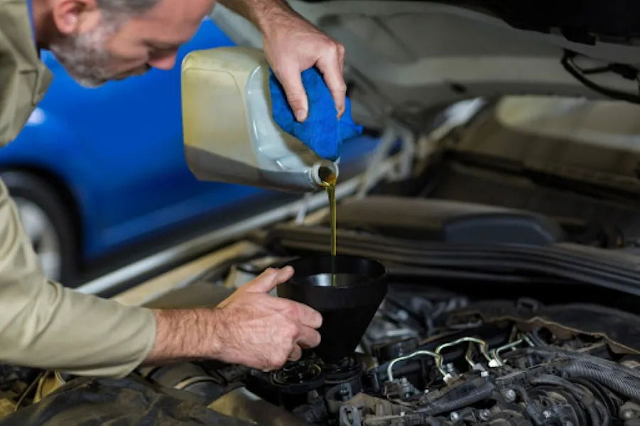 Changing your engine oil yourself.