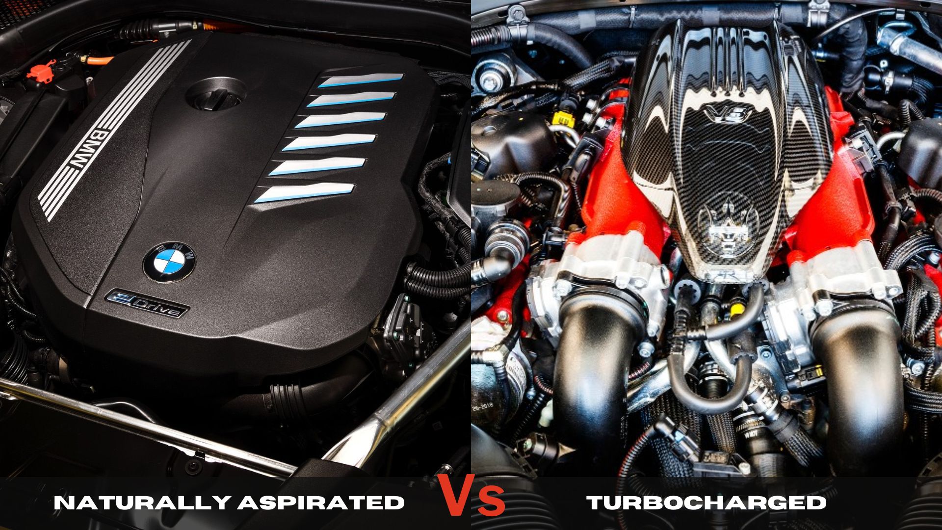 Naturally aspirated versus turbocharged engines.