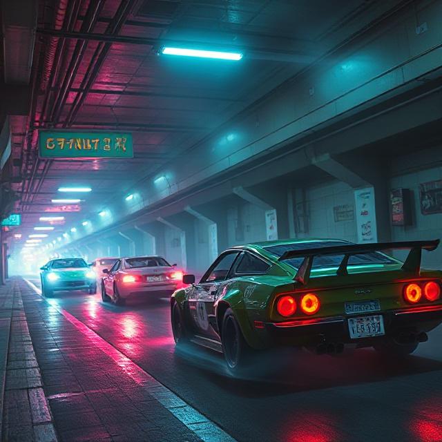 If cyberpunk cars were real: The Underground Racing Scene Would Be A Warzone of Tech And Flesh.
