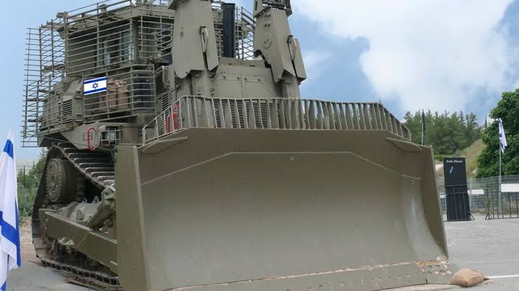 Deadliest Military Vehicles Used By Israel: D9R Armored Bulldozer.