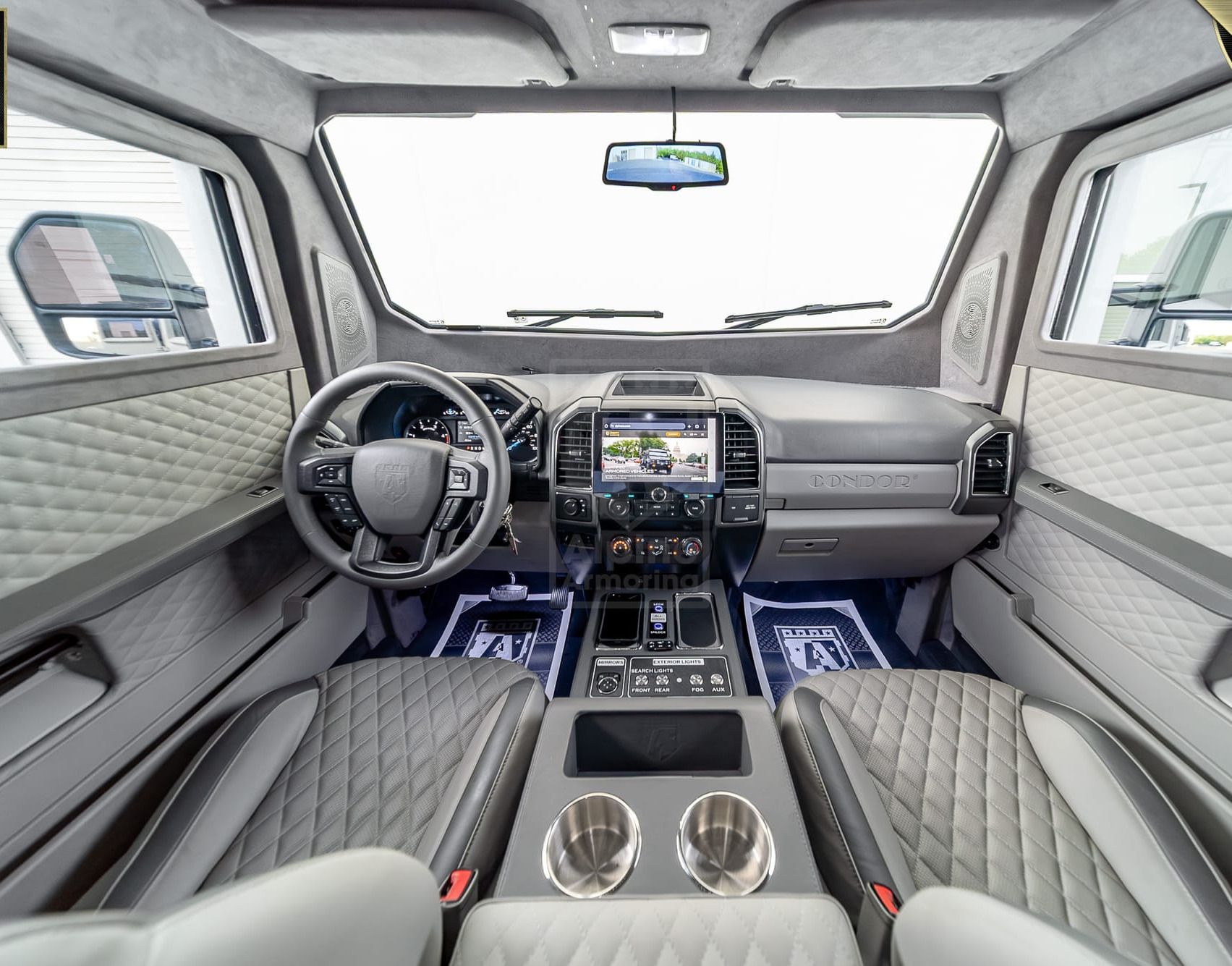 Alpine Armoring Condor® Tactical SUV interior.