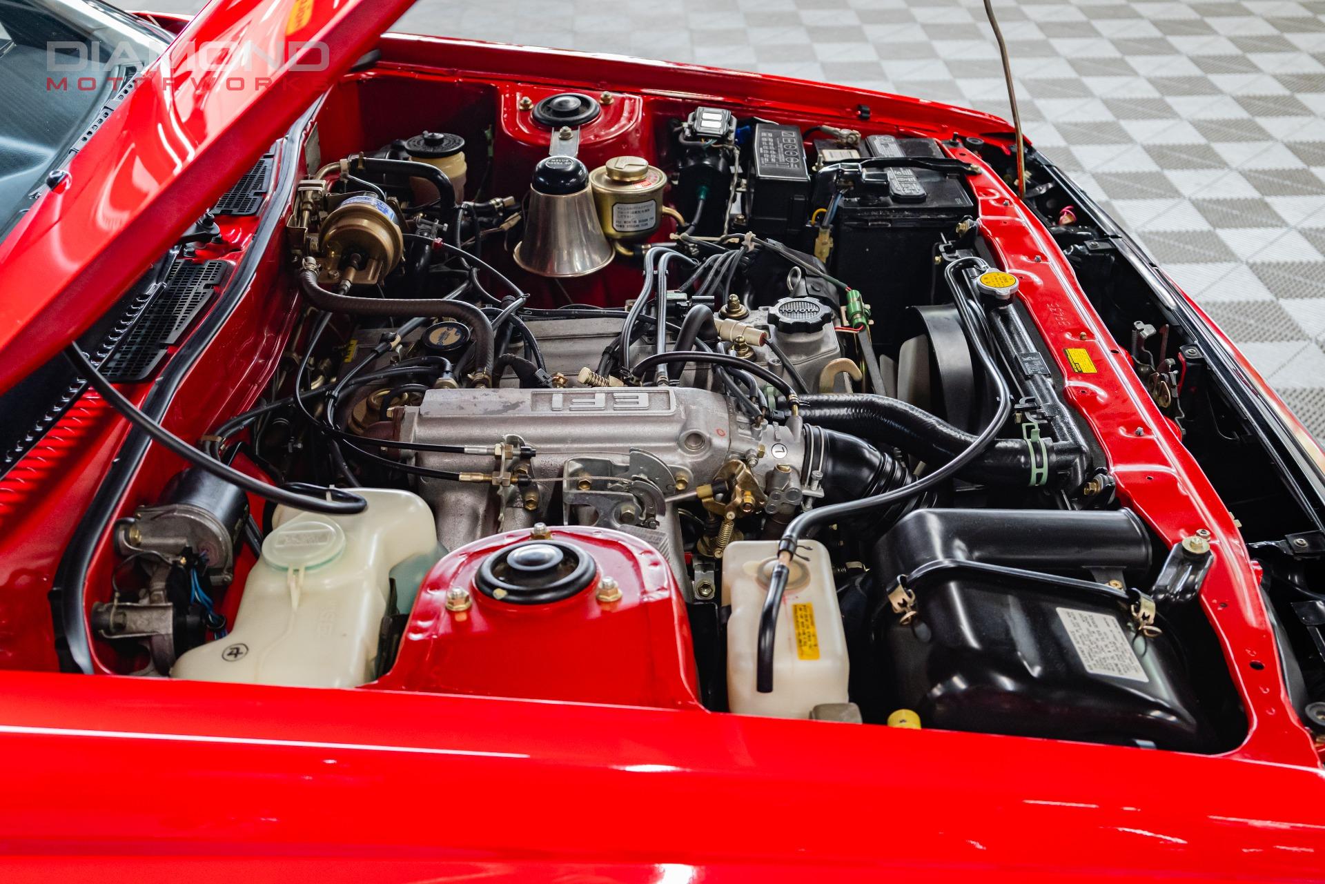 1985 Toyota Celica GTS hatchback engine.