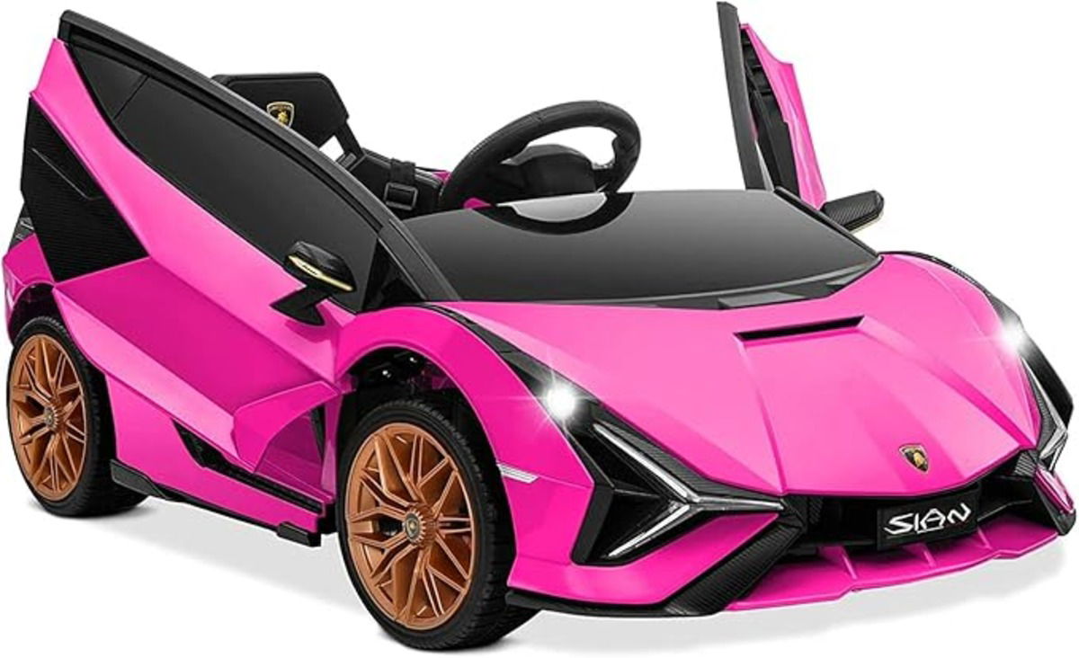 Infant remote control ride on cars: OLAKIDS Kids 12V Licensed Lamborghini SIAN Ride On Car..
