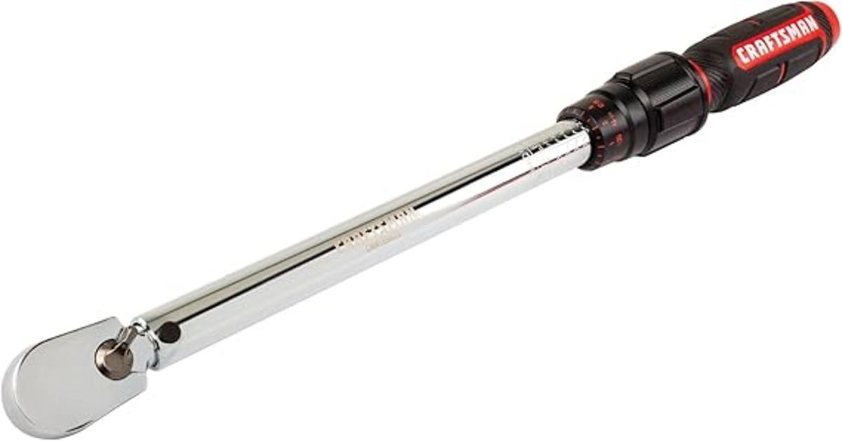 Mechanic tool set for car owners: torque wrench.