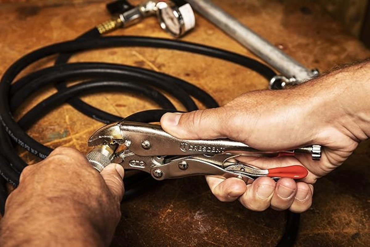 Mechanic tool set for car owners: pliers and vice grips.