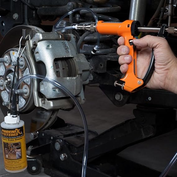 Mechanic tool set for car owners: brake bleeder kit.